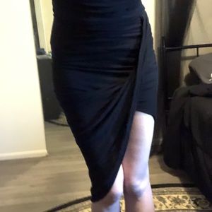 Hustler asymmetrical draped skirt szS